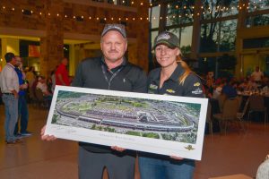 Pippa Mann autographed Indy Oval print auctioned for RABF 